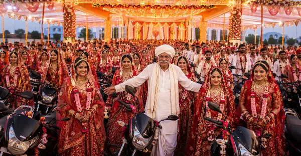 किसान ने 200 जरूरतमंद बेटियों का कराया सामूहिक विवाह