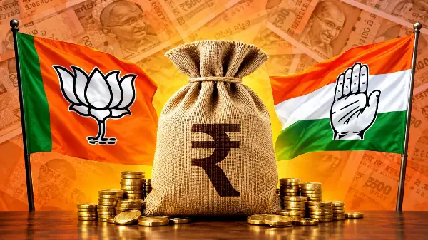 पांच राज्यों के चुनाव में BJP को बड़ी वित्तीय बढ़त
