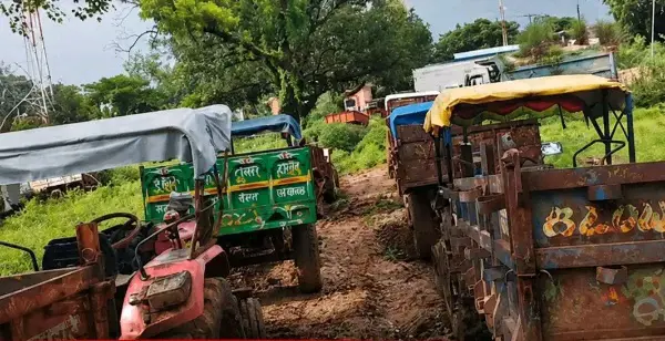 ब्यौहारी में अवैध रेत परिवहन पर पुलिस की कार्रवाई