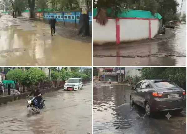 सड़क या तालाब? बारिश ने खोली व्यवस्था की पोल!"